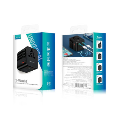 שקע עולמי עם מטען Nordic 25W GaN