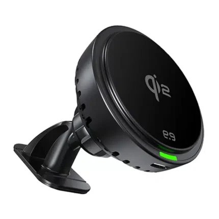 מעמד מגנטי מתקדם לרכב עם מאוורר מובנה וטעינה אלחוטית מהירה 15W מבית PureGear Qi2